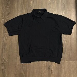Elegant Black Beach Polo Shirt for Men
